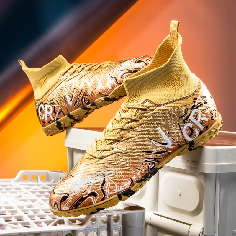 

Новые мужские футбольные бутсы, бутсы, кроссовки для травы, высококачественные футбольные бутсы для футзала с высоким берцем, нескользящие футбольные бутсы для дома, хит продаж FG/TF