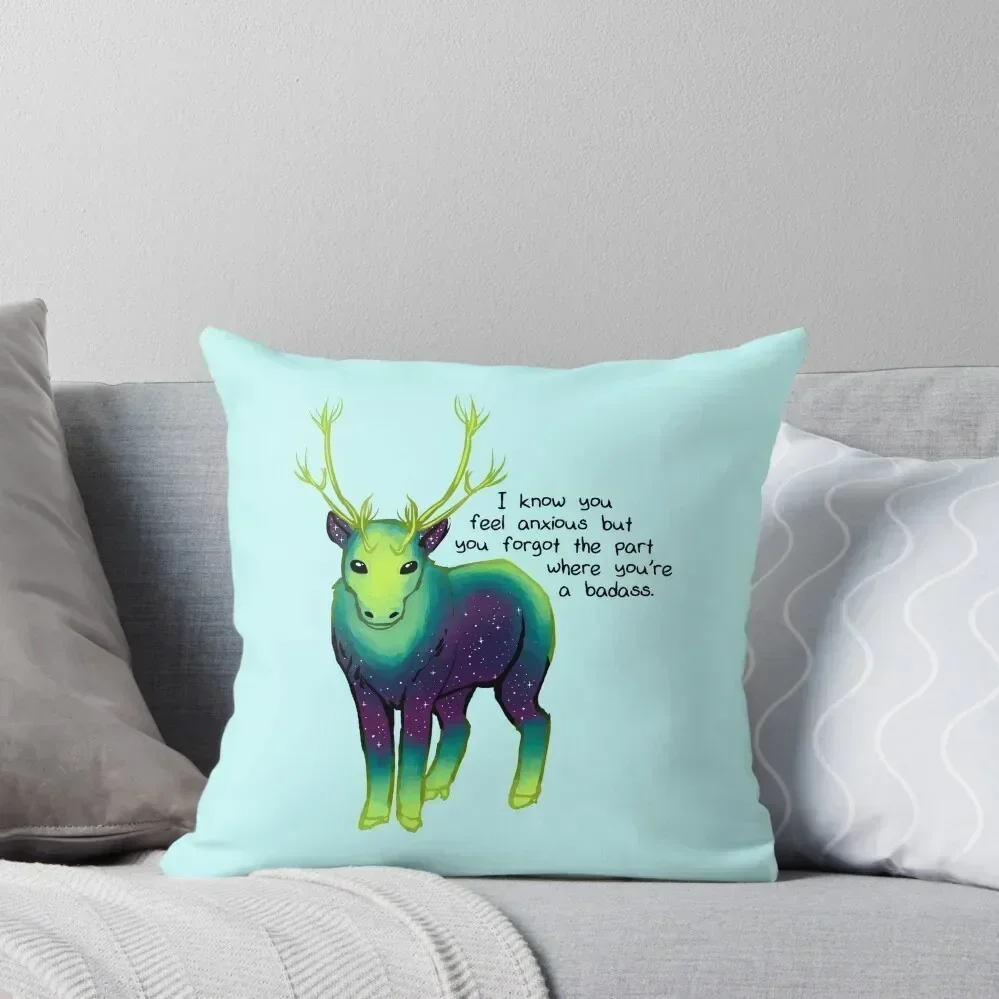 

The Part Where You're a Badass Galaxy Caribou Throw Pillow christmas supplies Sofa Cover luxury home accessories pillow