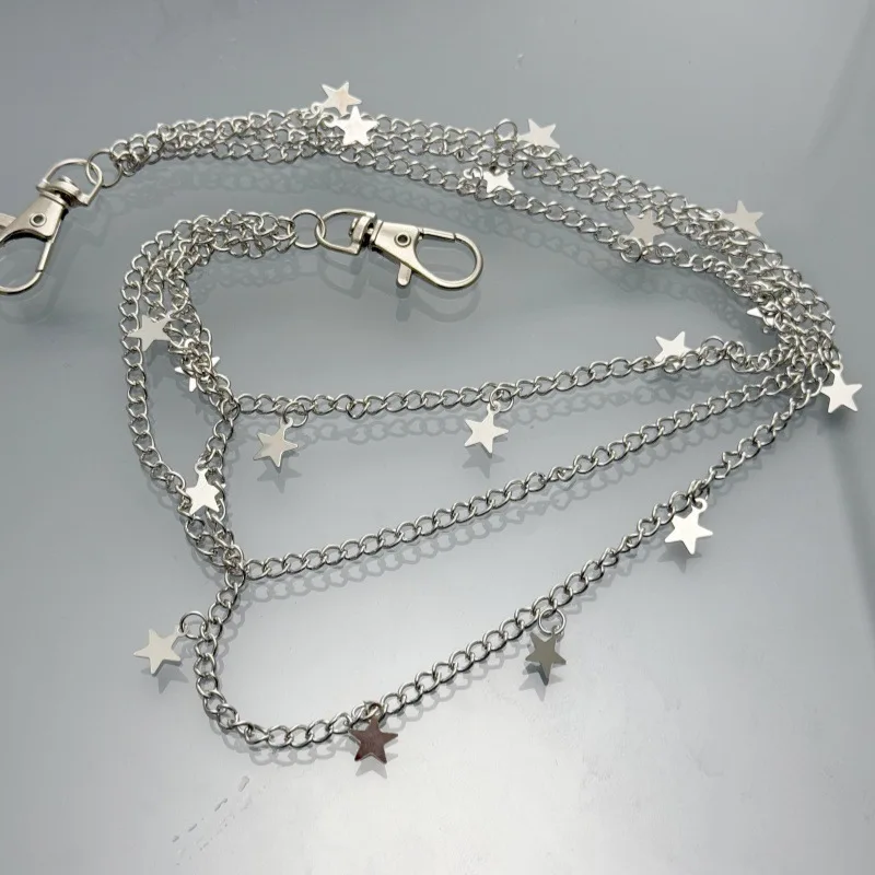 الطريق الأيمن الجديد الراقية تصميم عصري شارع البوب شخصية الهيب هوب الشرير المعادن الخماسي قلادة شرابة الخصر سلسلة #4