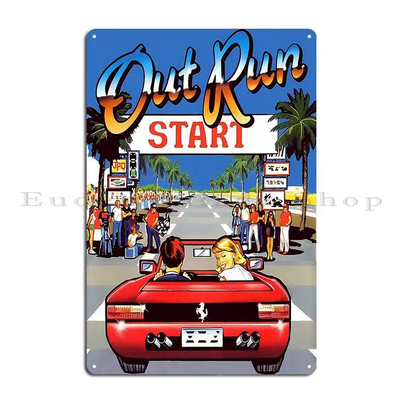 Outrun 90s Metal Plaque Poster Retro Club Party Classic Iron Wall Decor Tin Sign Poster