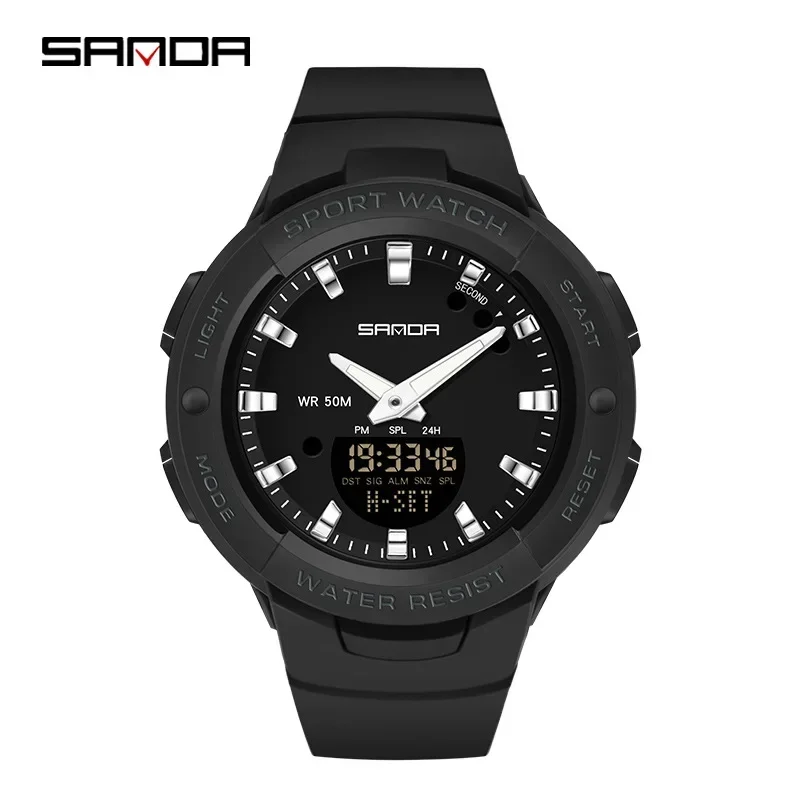 SANDA 6005 5ATM Waterproof blueFashion Quartz Watch for Female Clock Relogio Feminino Luxury Sport Military Women\'s Watches