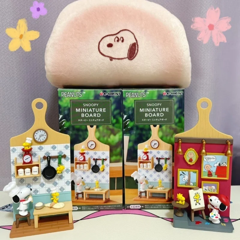 Re-Ment Snoopy Miniature Cutting Board Style Hanging Board Home Kitchen Coffee Studio Gardening Scene Ornament For Collectors