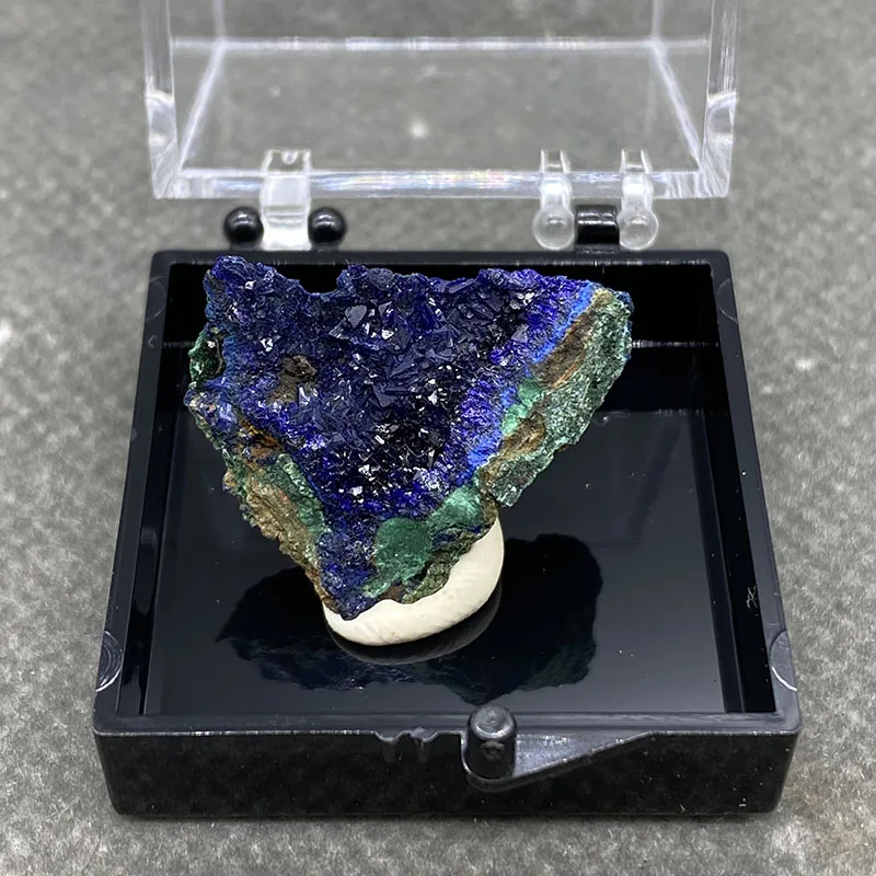 100% Natural Morocco bead cuprite Azurite  symbiotic mineral specimen crystal Stones and crystals Healing crystal Box:35mm
