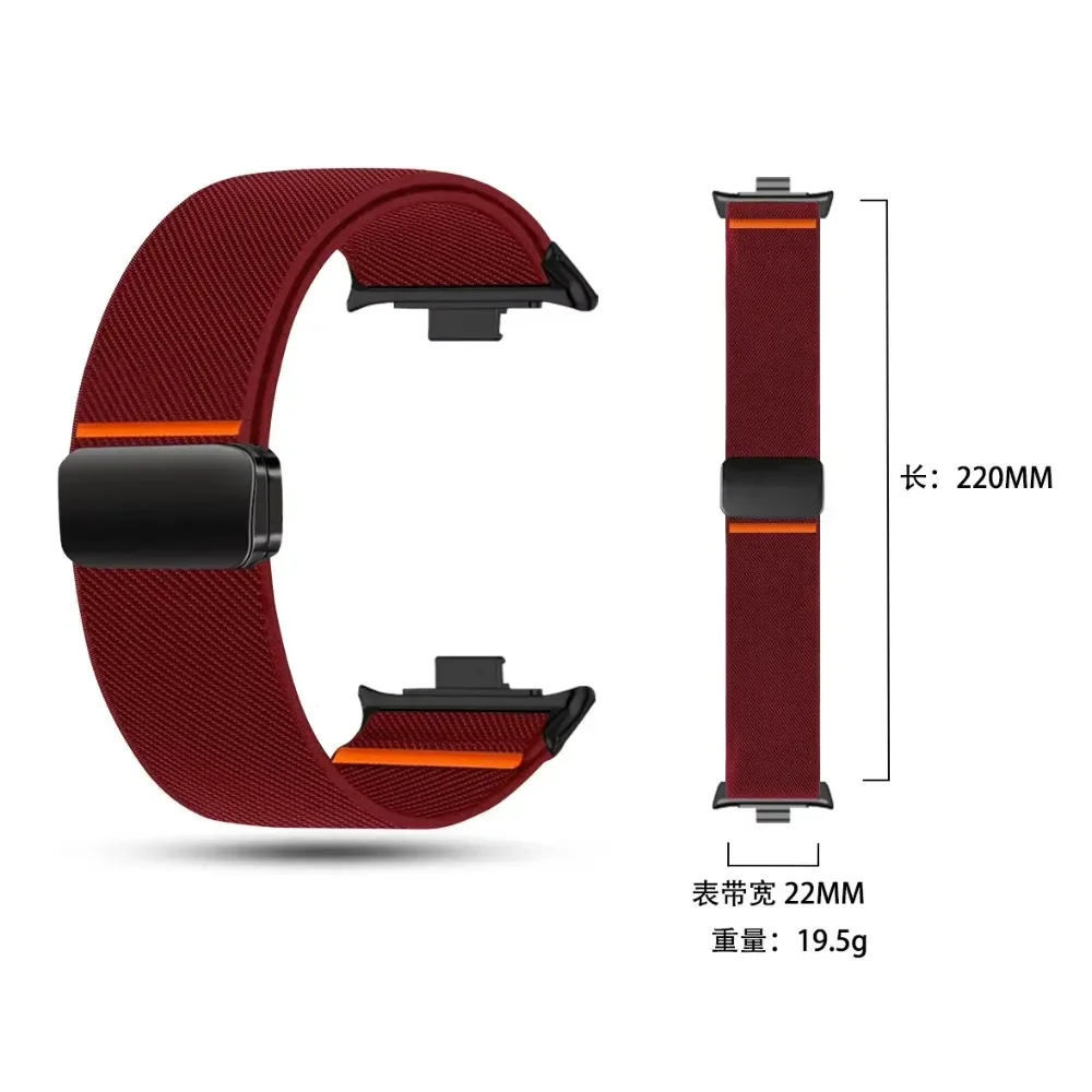 Elastic Nylon Strap For Redmi Watch 6 Active/Lite Watch 6/5/4 Magnetic Parachute Buckle Band Wristband Xiaomi Mi Band 10/9/8 Pro