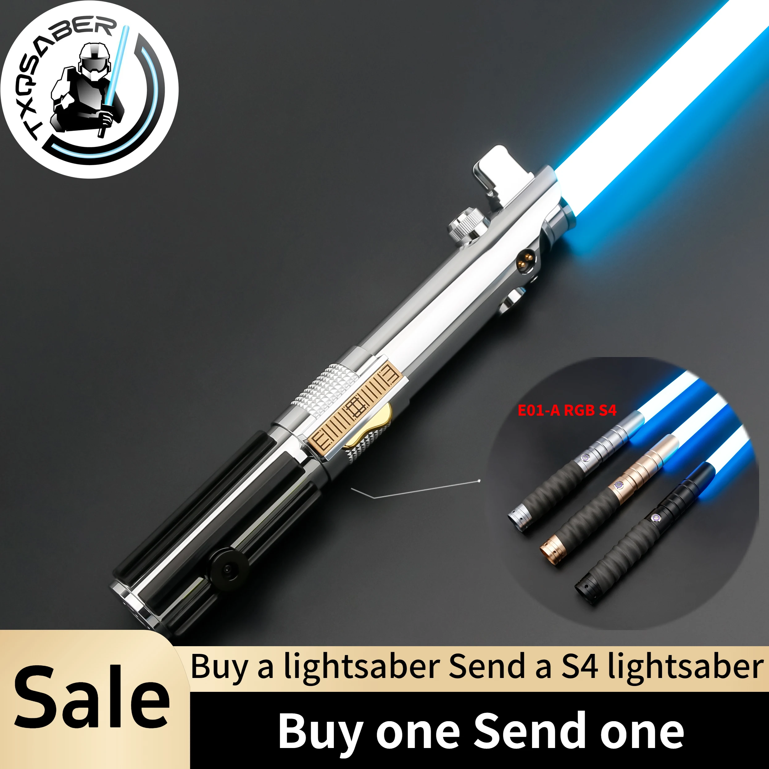 

TXQSABER Replica Lightsaber Anakin EP3 RGB Pixel Lasersword Heavy Dueling Metal Handle FOC Blaster Light Sword for Cosplay Toys