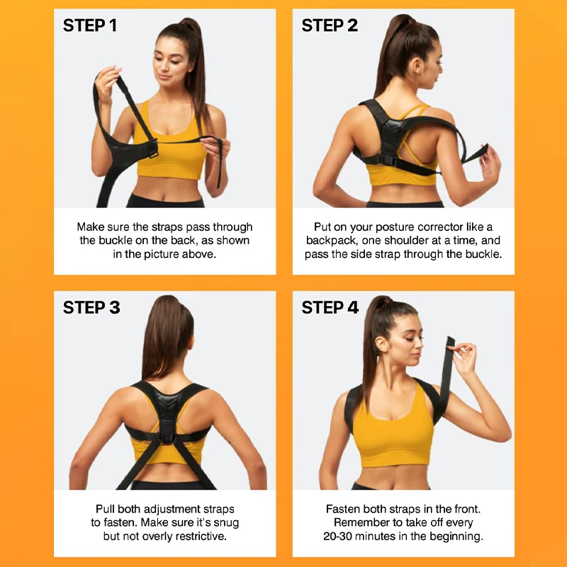 Back Brace Posture Corrector for Women and Men, Adjustable Upper Back Brace and Shoulder Back Straightener, Upper Back Corrector