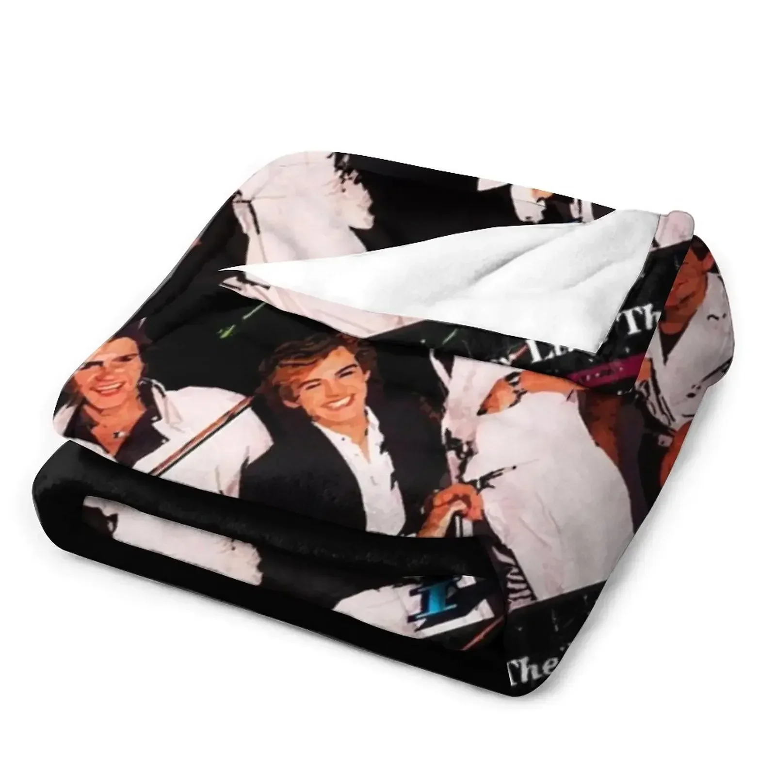 Duran Duran World Tour 1983-4 Throw Blanket Dorm Room Essentials sofa view 3