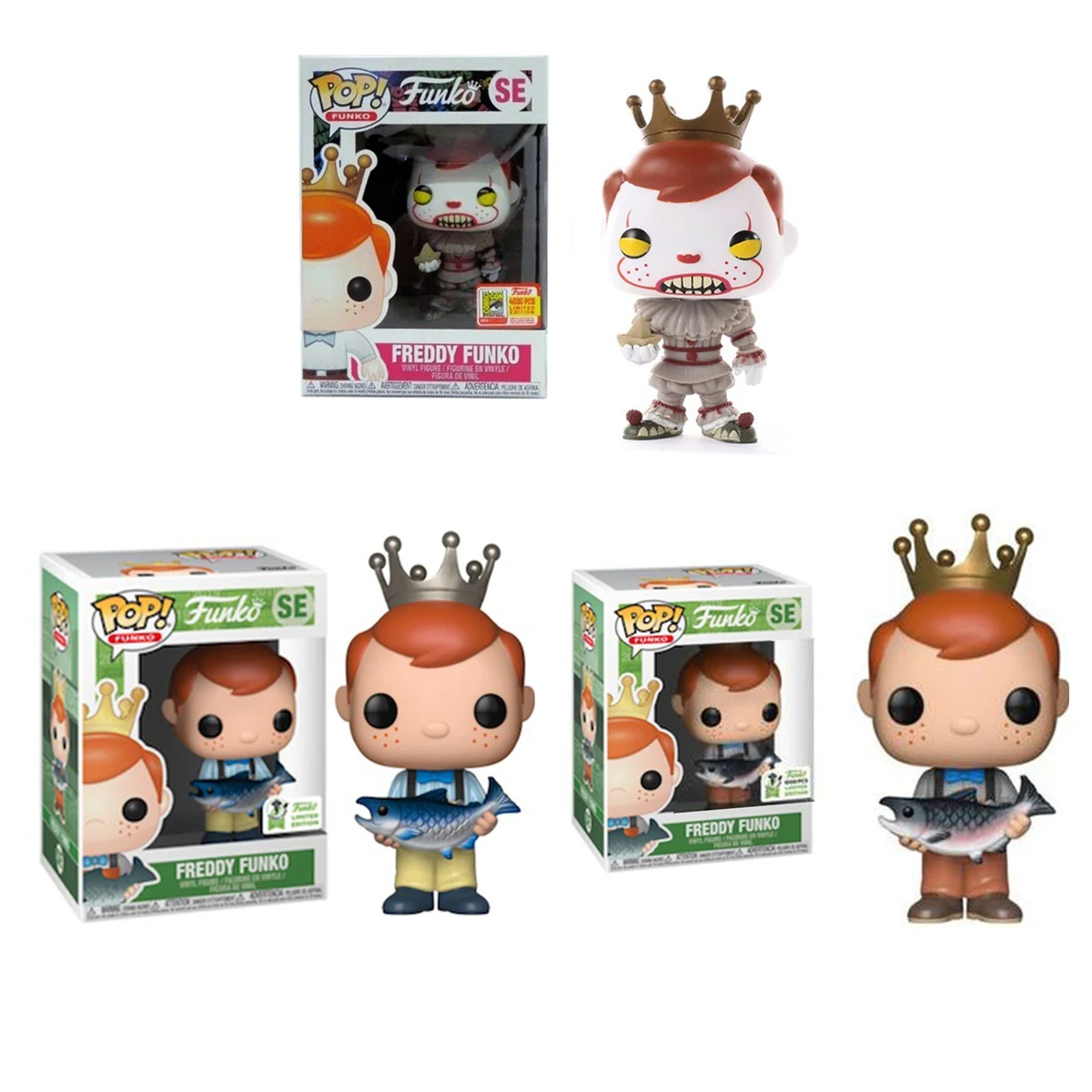 FUNKO POP Freddy Pennywise виниловые фигурки героев Фредди фанко коллекционные модели рыб игрушки для детей Рождественский подарок на день рождения