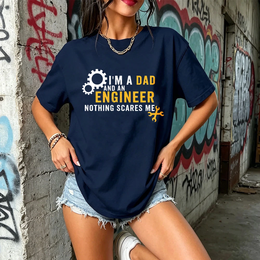 Engineer Gift Shirt For Husband Software Engineer Dad Professor Major Engineering Humor Tee Men Engineer Dad T-shirt Cotton Tee