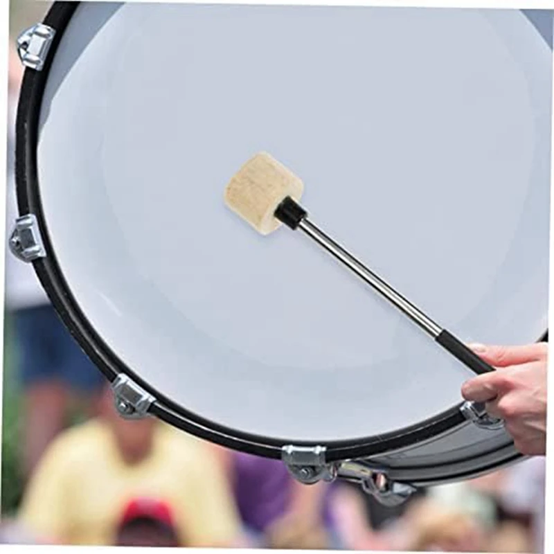 Bass Drum Mallet Durable Bass Drum Mallet Band Drum Mallet Drumstick With Wool Felt Head, Marching Drum Mallet