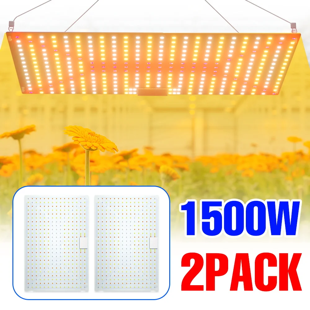 

1500W Full Spectrum Grow Lamp LED Plants Fill Light 1000W Indoor Seeding Hydroponics Lamps 100-277V Greenhouse UV IR Growth Tent