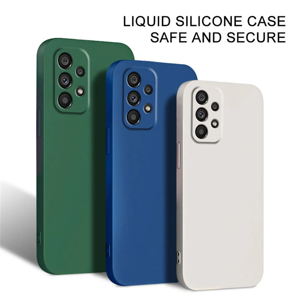 Matte Rückseite Original Flüssigsilikon Handyhülle TPU Case für Samsung A32 A33 A35 A36 A41 A42 A51 A52 Einfarbige Weiche Hülle