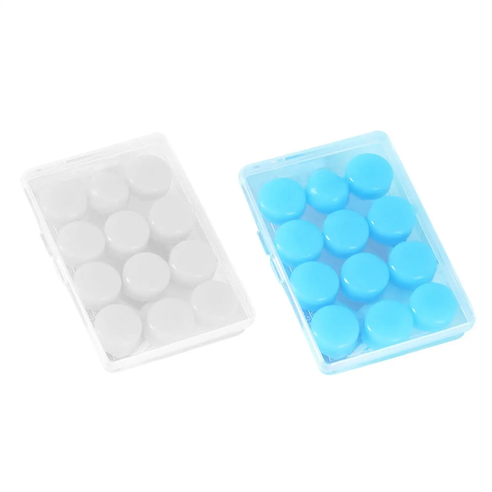 12 Pieces Silicone Ear Plugs Wide Application 27dB Snr Comfortable Reusable