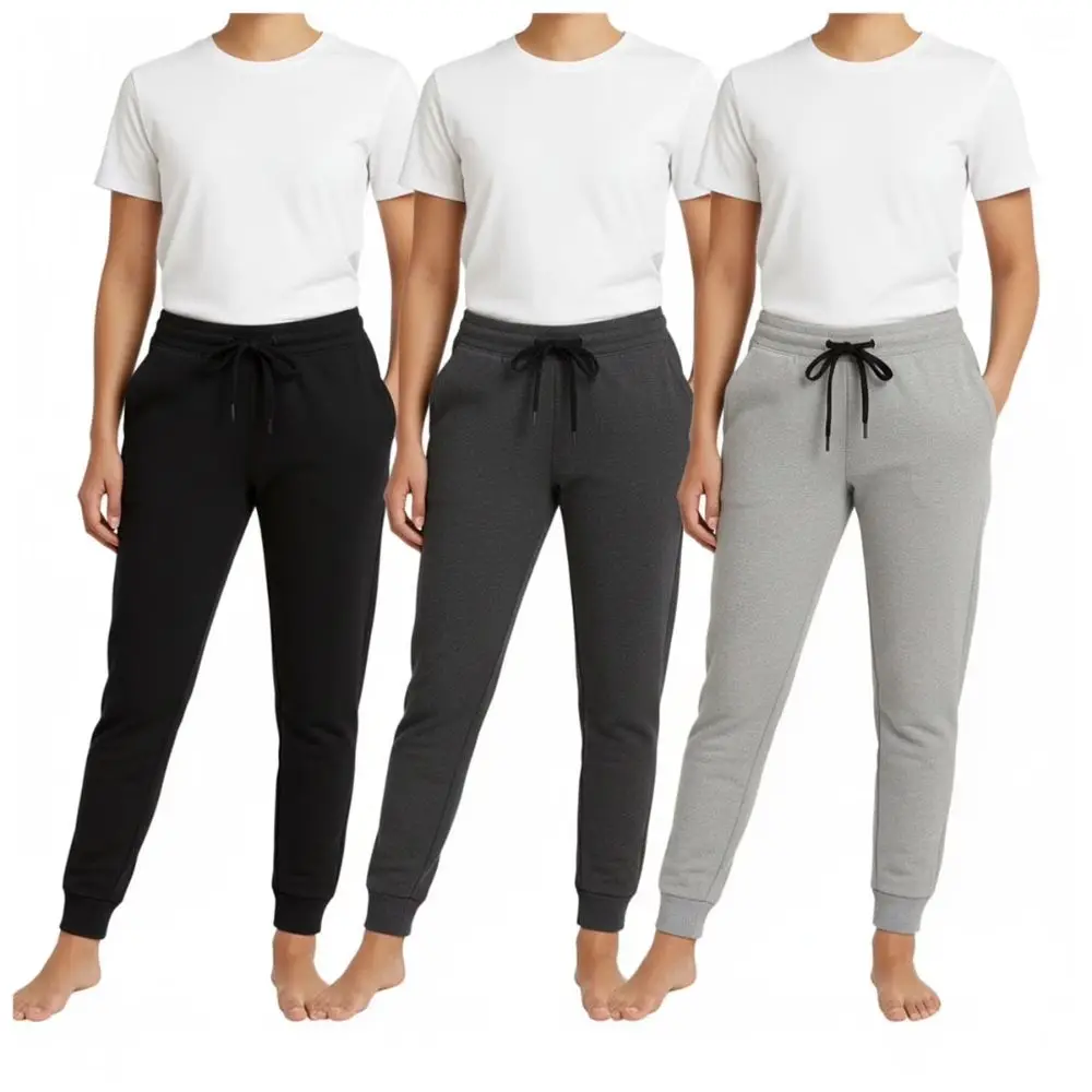 

Womens 3 Pack Fleece Ultra Soft Jogger