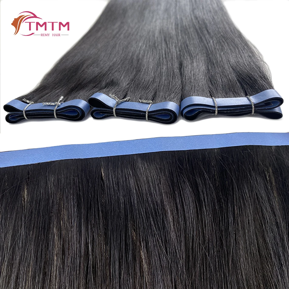 Europese Tape In Menselijk Haar Inslag Tape Op Naadloze Ongesneden Huid Inslag 40 cm Breedte 25 g/stk 17 Kleuren Real Remy Virgin Hair Extensions