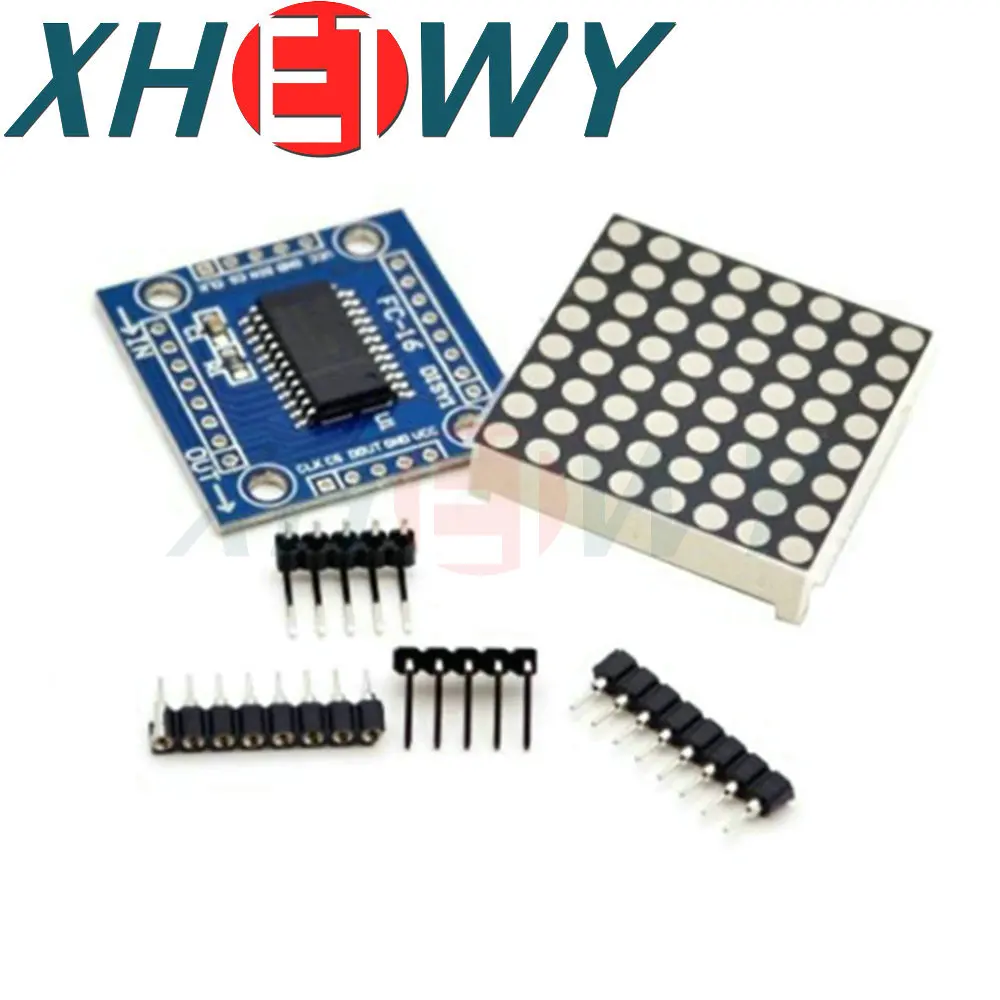 Módulo de matriz de puntos MAX7219, kit de bricolaje, módulo de control MCU, 8x8LED