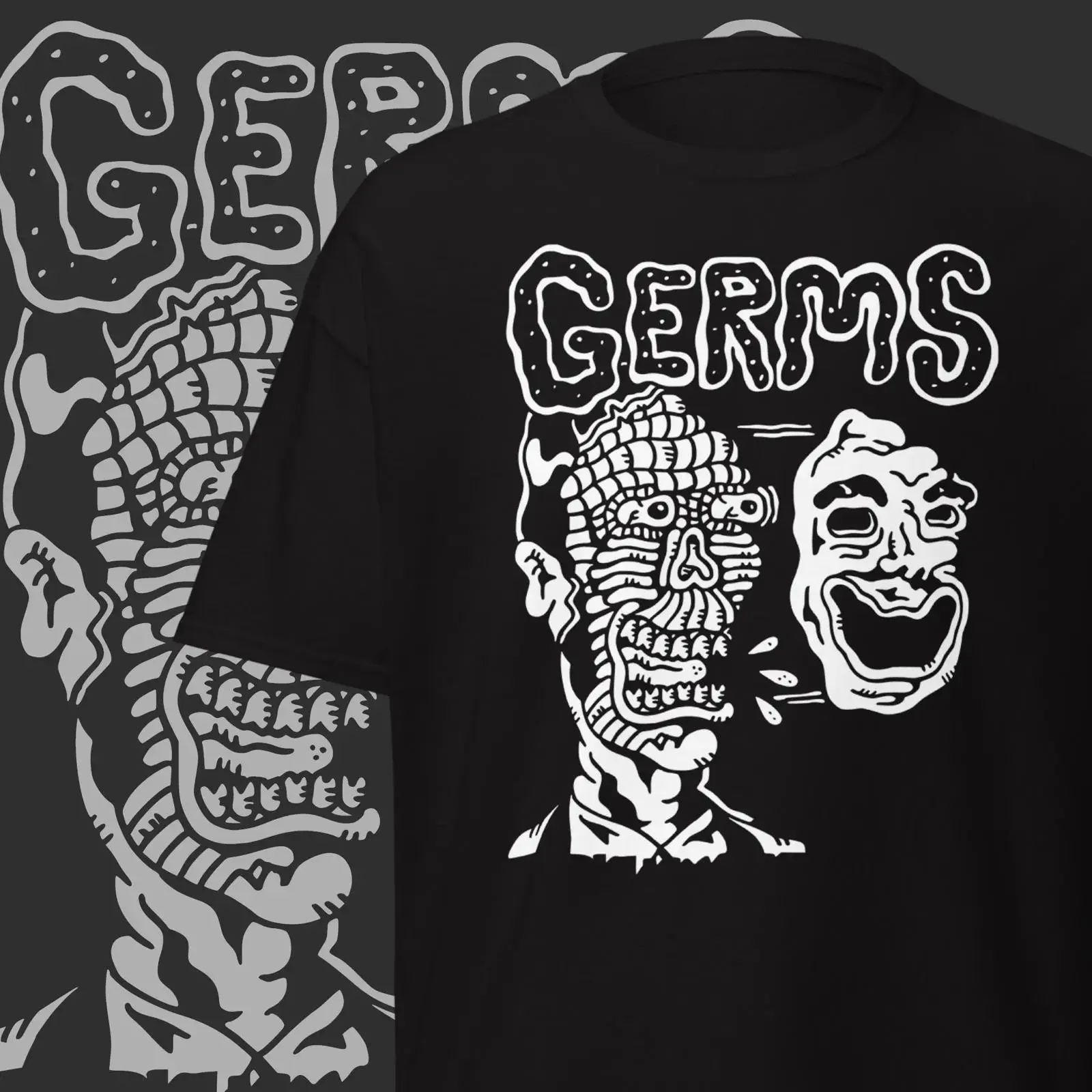Vintage The Germs Band T Shirt Punk Rock Merch vintage Washed Comfortable Breathable Versatile designer clothes Unisex homme