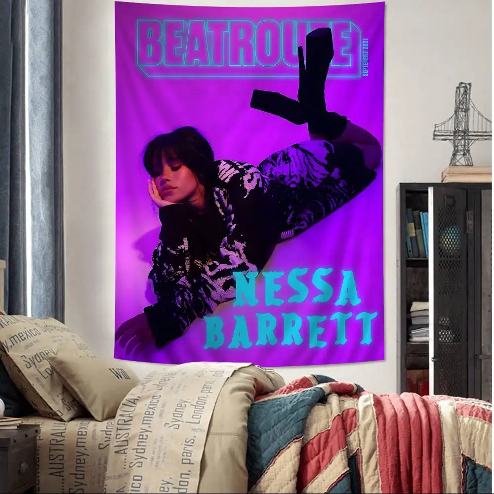 Nessa Barrett Singer نسيج الجدار شنقا التارو الهبي جدار السجاد النوم جدار شنقا ورقة