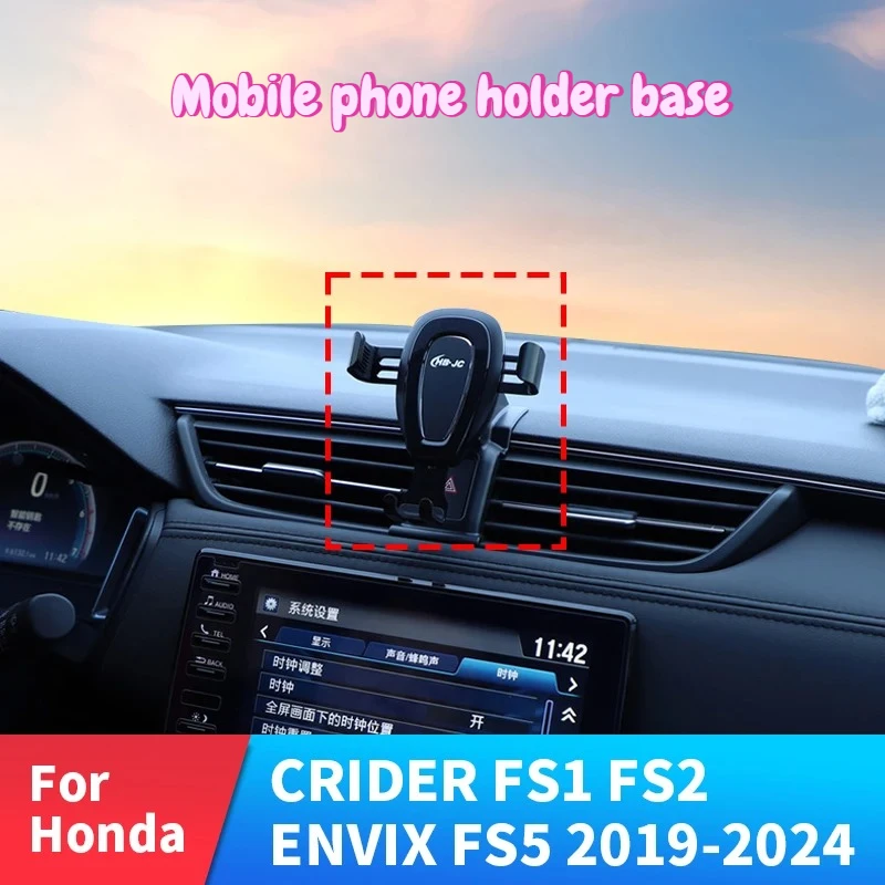 Suporte de Telefone para Carro para Honda Crider Envix FS1 2019-2024, Base de Suporte Fixa Especial Resistente, Carregamento Sem Fio de 15W, Acessório