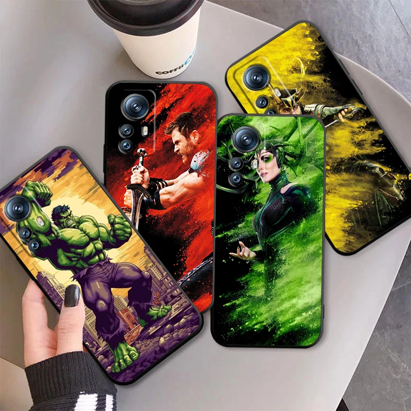 

Marvel Avengers Hero Hulk For Xiaomi Mi 14 13T 13 12T 12 11T 11i 11 10T 10 Pro Lite Ultra 5G Black TPU Phone Case