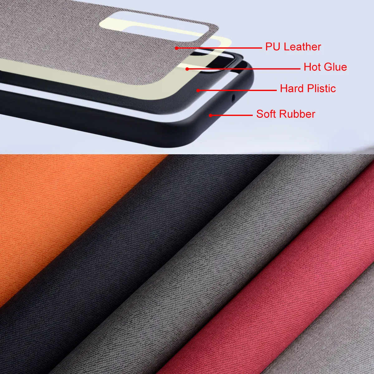 Case for OnePlus Nord 3 4 funda simple solid color textile Leather cover for oneplus nord 4 case coque