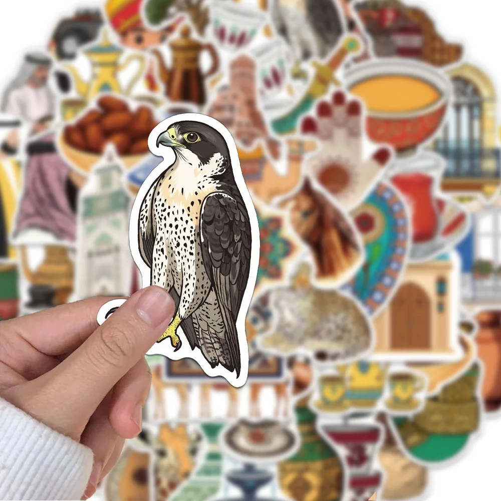 

10/50pcs Cool Middle East Area Graffiti Stickers Saudi Arabian Desert Feature Decals DIY Water Bottle Phone Laptop Car Sticker