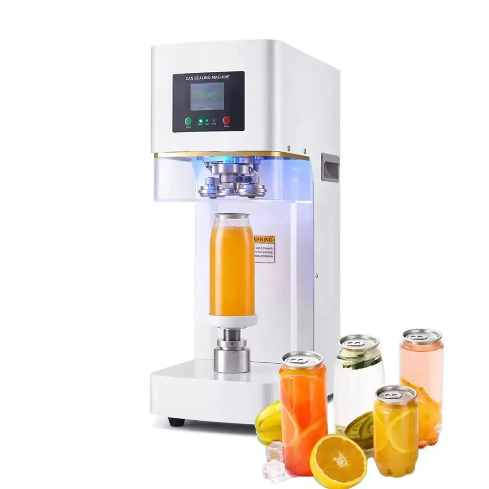 Hot Sale Automatic Non-rotation Can Sealing Machine Home Commercial Beverage Coffee Shop PET Can Seaming Machine For Bubble Tea