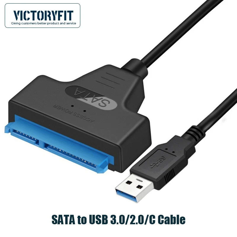 Adaptador de Disco Rígido Externo SATA para USB 3.0, Cabo SSD, Laptop, Desktop, 2.5 HDD, Windows 7, 8, 10, XP, 2000, Mac OS, 33cm