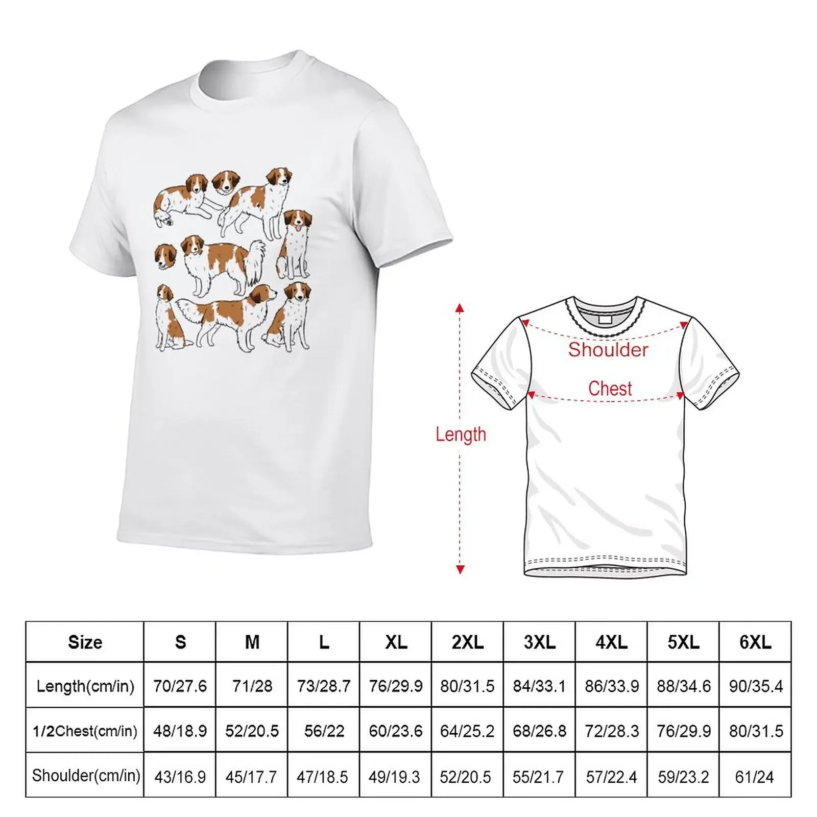 New Kooiker -nederlandse kooikerhondjes- dog cute pattern T-Shirt korean fashion boys t shirts mens graphic t-shirts