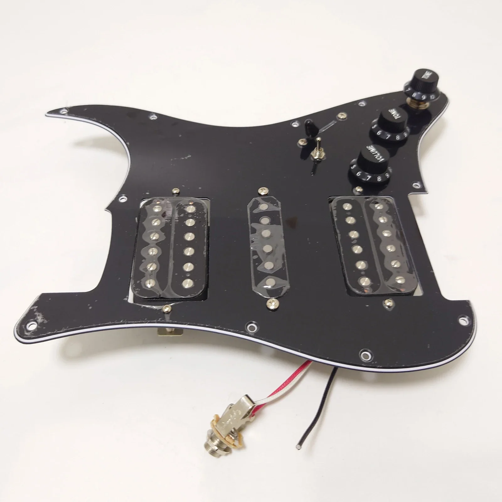 Guitar Prewired Loaded Pickguard with Coil Splitting HSH Alnico 5 Humbucker Pickups Set for ST Electric Guitar