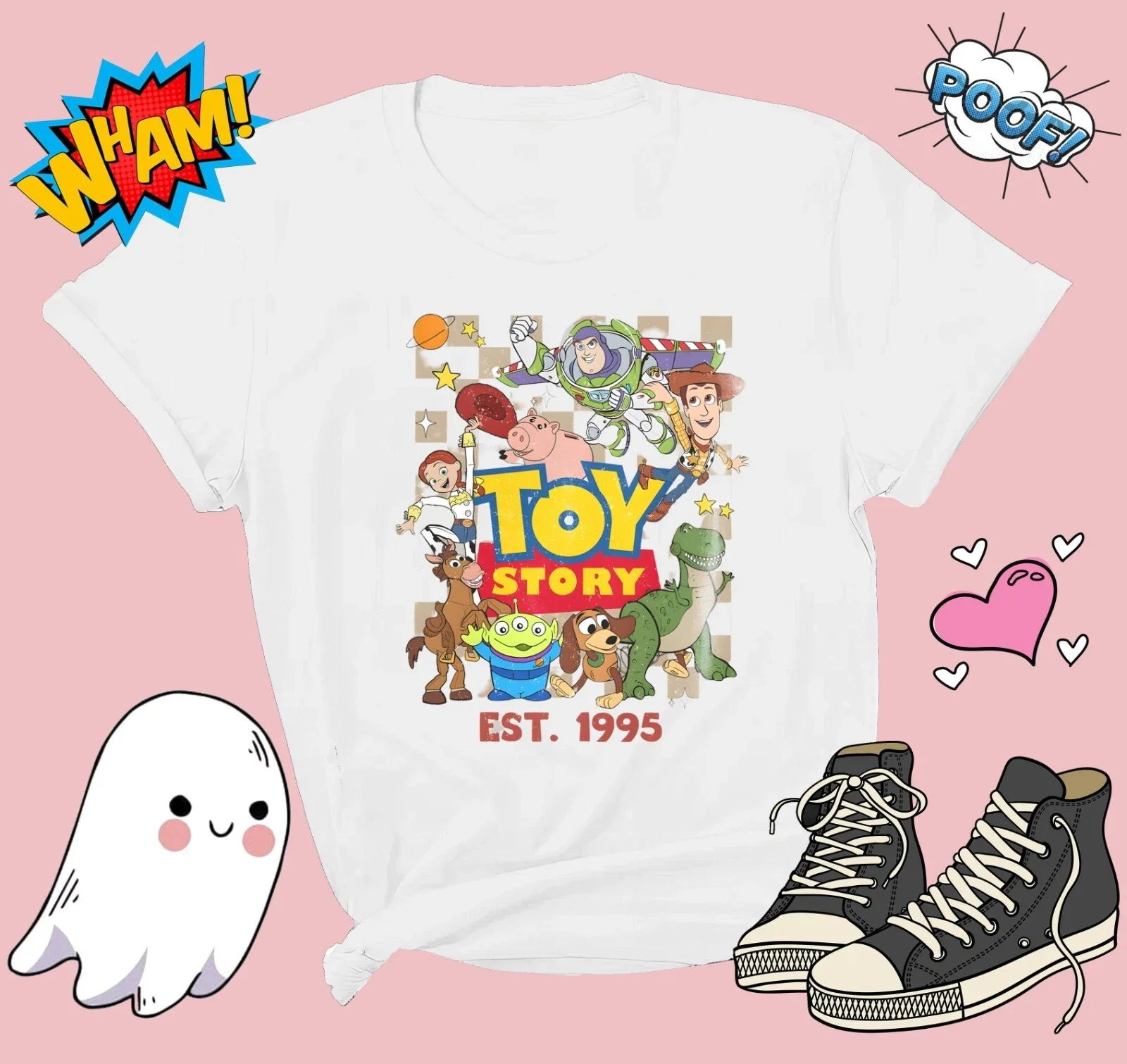 

Disney Toy Story CharactersT-shirt Men Women Unisex Tshirt Couple Unisex Tees Streetwear Casual Trendy Oversized Breathable Tops