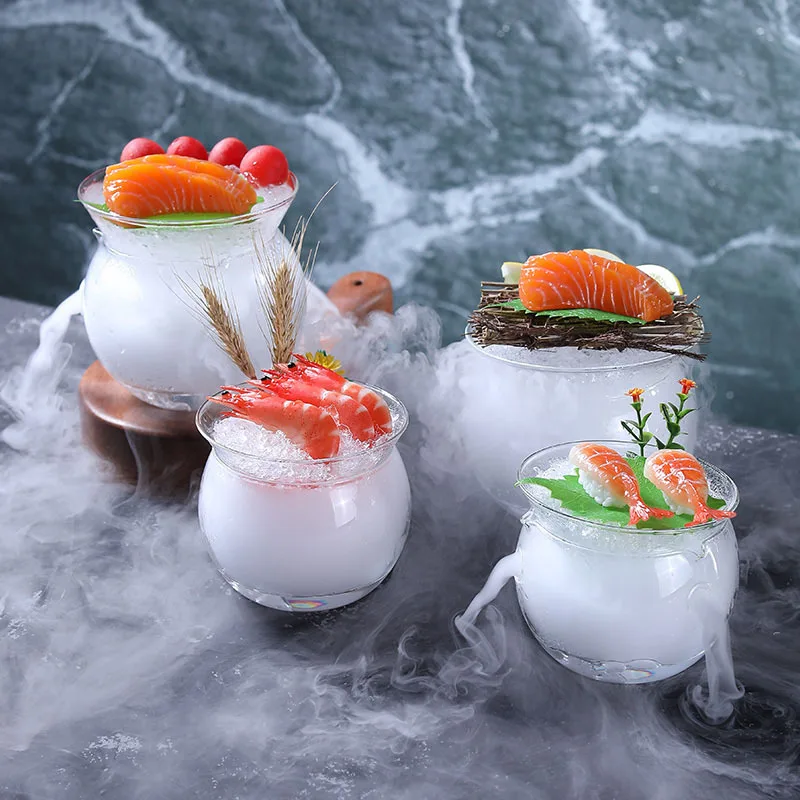 Cocktail Glasses Set with Opening, Martini Chiller, Cocktail Glasses, Caviar Server, Dry Ice Salad Serving Bowl, Cool Cup