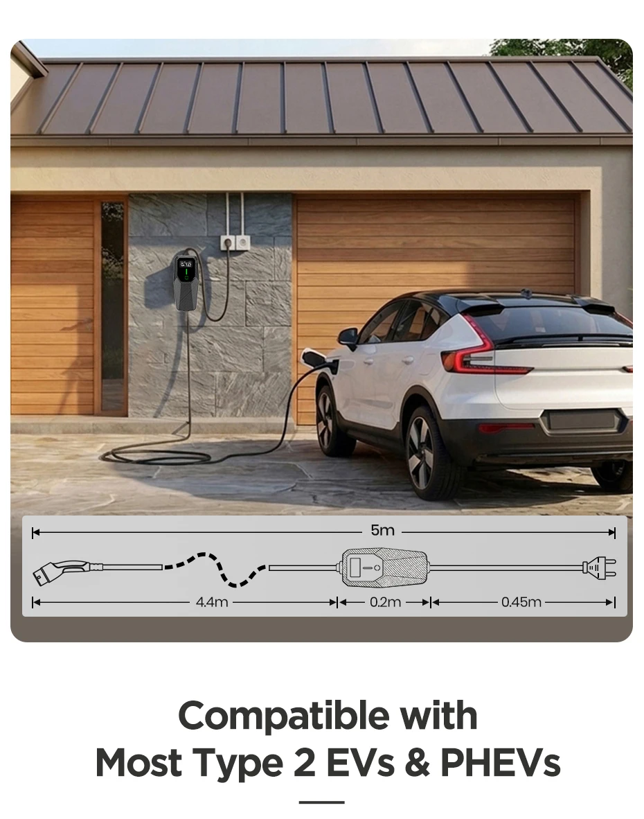 Junsun EV-Ladegerät Typ 2 Elektrofahrzeug-Ladekabel Schuko 3,5KW CEE Blau 7,4KW CEE Rot 11KW 22KW 16A 32A Dreiphasige Tragbare EVSE Wallbox-Ladestation für EU-Stecker – Detail 11