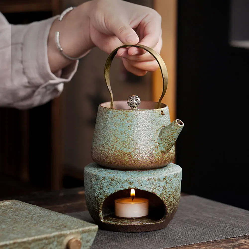 

1Pcs Retro Ceramic Tea Kettle Small Decorative Teapot Creative Ceramic Craft Tea Maker Efficient Heat Resistant Handle Household