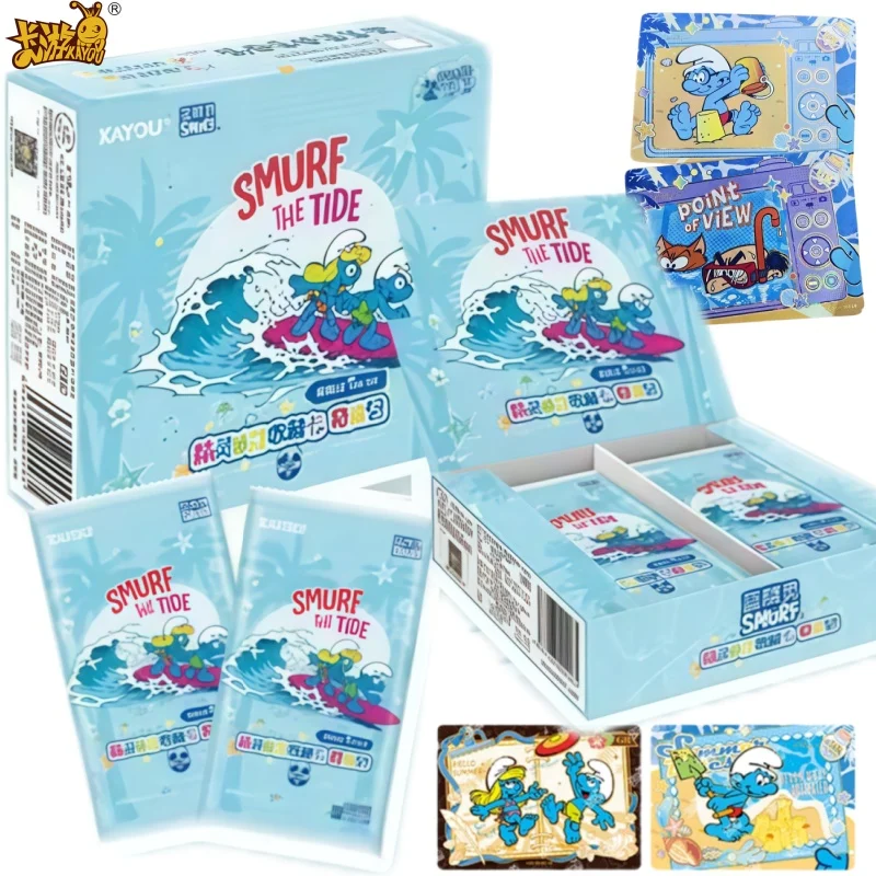 

Оригинальная коллекция игр KAYOU Smurfs Elf's Wonderful Journey, забавный набор, круглый набор 1, набор периферийных карт аниме, креативные подарки
