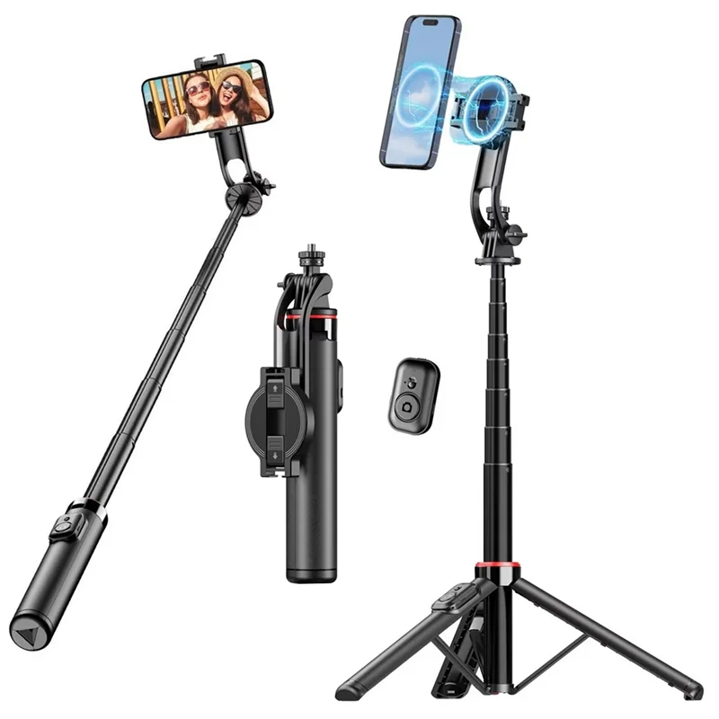 ABSQ-Selfie Stick Tripod For Iphone Smartphone Camera Stabilizer Portable Photo Fill Light Tool For Live Shooting And Travel