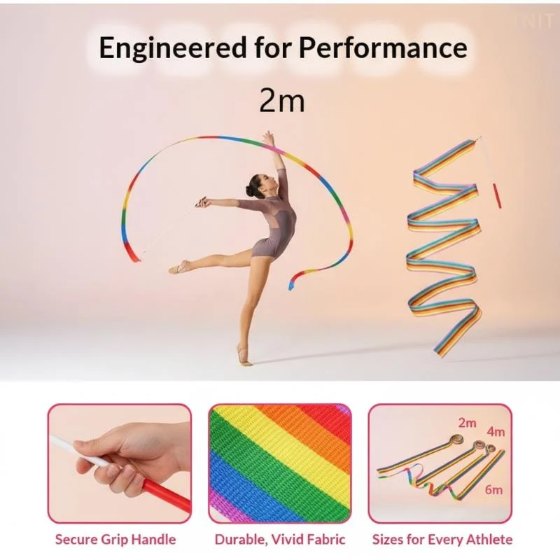 Kids Outdoor Balance Beam - [J] Colorful Artistic Gymnastics Ribbon With