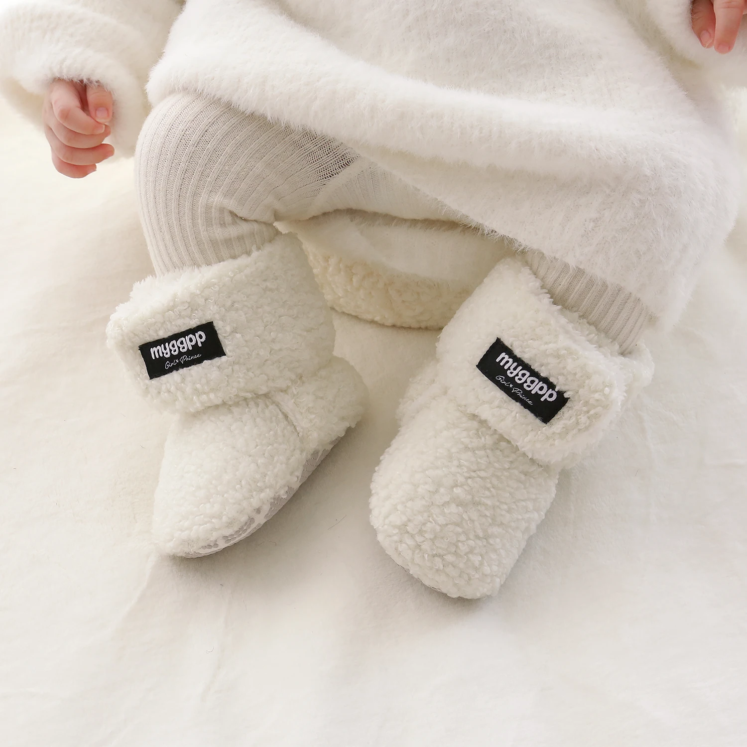 أحذية شتوية للرضع والأطفال الصغار - أحذية قماشية لطيفة لمنتصف الساق مع مقدمة مستديرة، طراز بريبي، لون خالص، ديسي مستوحى من الطراز العتيق #2