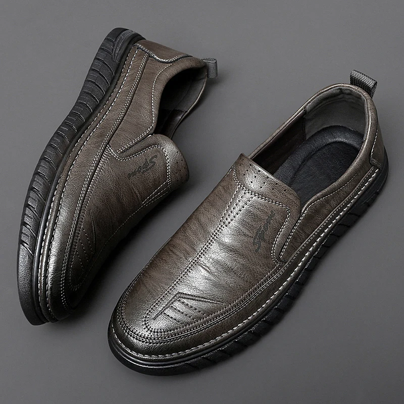 

Men's Leathe Casual Slip On Comfortable Light-Weight Loafers Moccasin Driving Shoes for Male