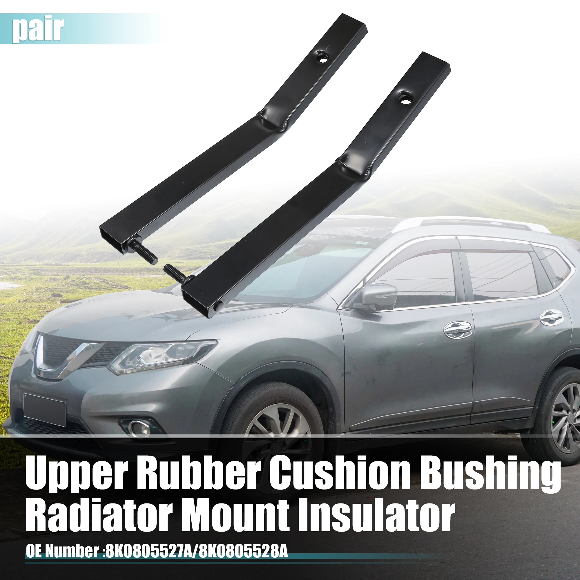 

UXCELL 1pair Left Right Radiator Insulator Mount Bracket for Audi S4 2010-2016 No.8K0805527A/8K0805528A