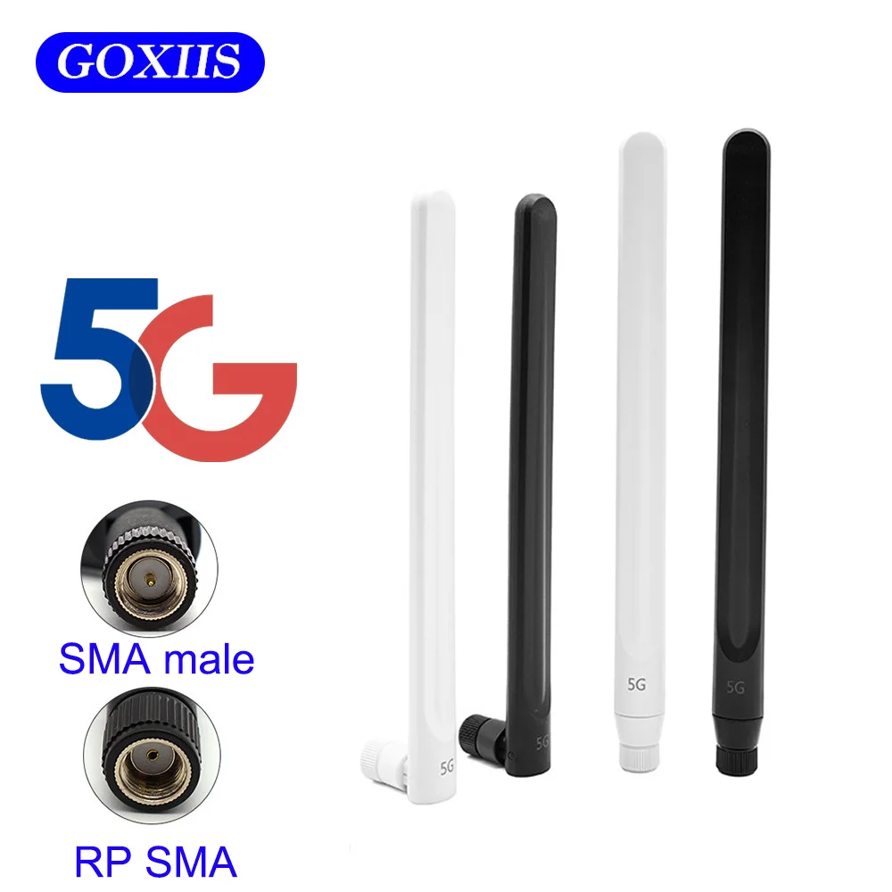 2PCS 5G 4G LET  Antenna 5dBi High Gain SMA Male Omnidirectional Antenna 700-6000MHz modem antenna for 5G 4G、GSM、GPRS
