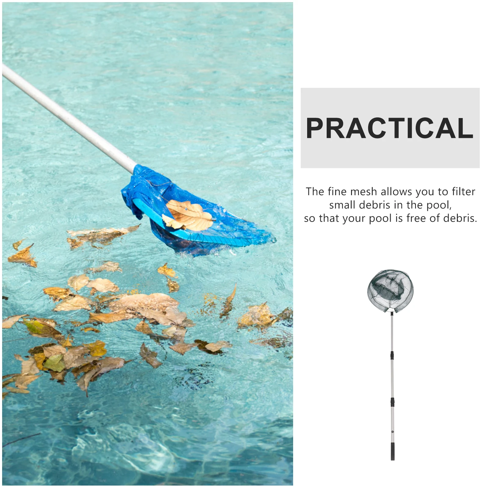 

1Pcs 1.5 Meter Aluminum Alloy Fishing Net Lightweight Versatile Easy Use Round Design Freshwater Saltwater Black Color