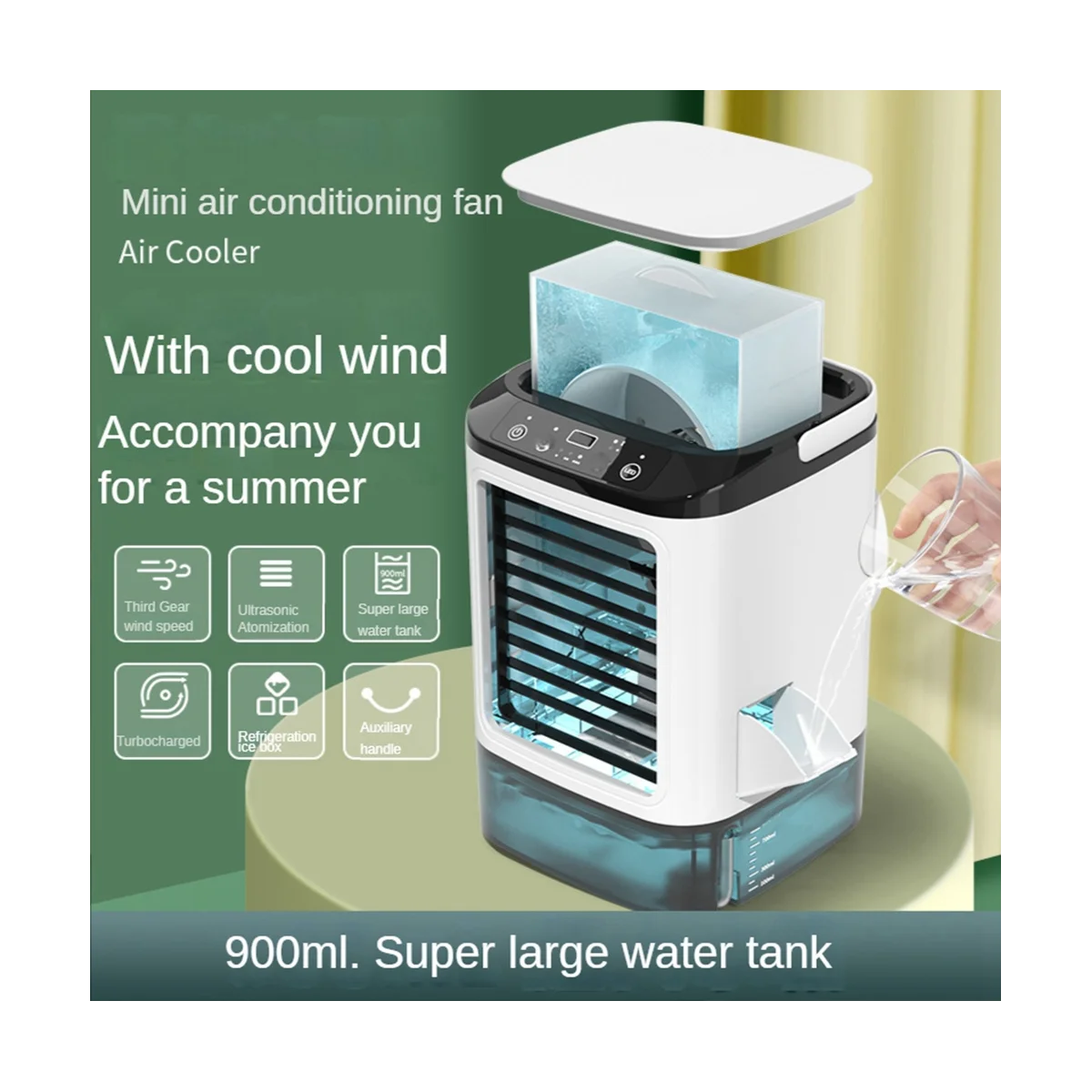 Spray Cold Fan Home Mini USB Desktop Refrigeration Small Air Conditioning Fan Portable Wet Wet Water Spray Cold Fan