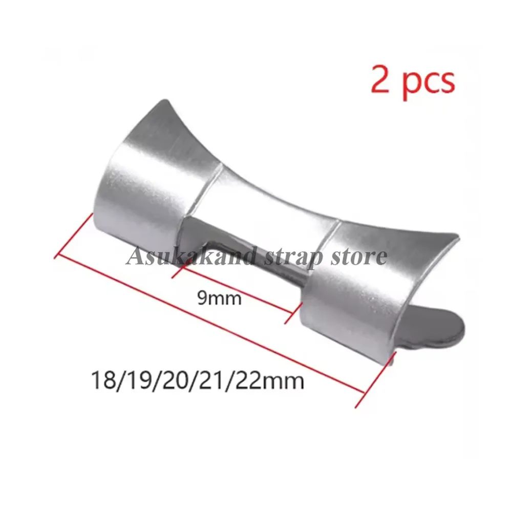 Соединители ремешка из нержавеющей стали для Seiko SKX007 SKX009 для Oyster Jubilee, изогнутая плоская концевая ссылка 18/19/20/21/22 мм, ремешок-адаптер