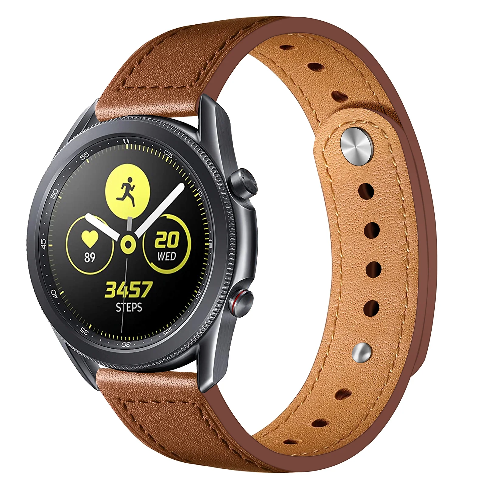 

Ремешок кожаный для samsung Galaxy watch 4/5 44 мм 40 мм/5 pro/Gear S3 frontier 22 мм 20 мм, браслет для Huawei watch gt 2 3 pro 46 мм