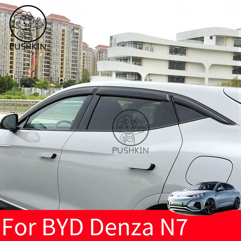 

For BYD DENZA N7 2025 2024 Car Window Visors Rain Guard Rain Cover Deflector Awning Shield Vent Guard Shade Cover Trim Accessori