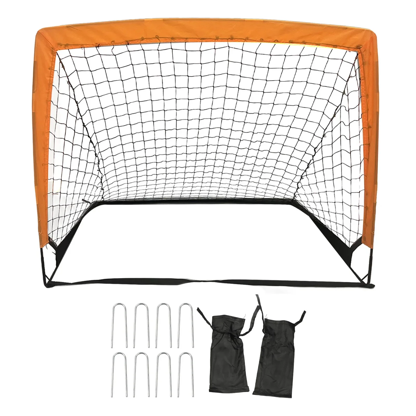 2Pcs Portable Soccer Goal Multifunction Rectangle Foldable Soccer Goal Net Frame Set for Kids Children Soccer Training