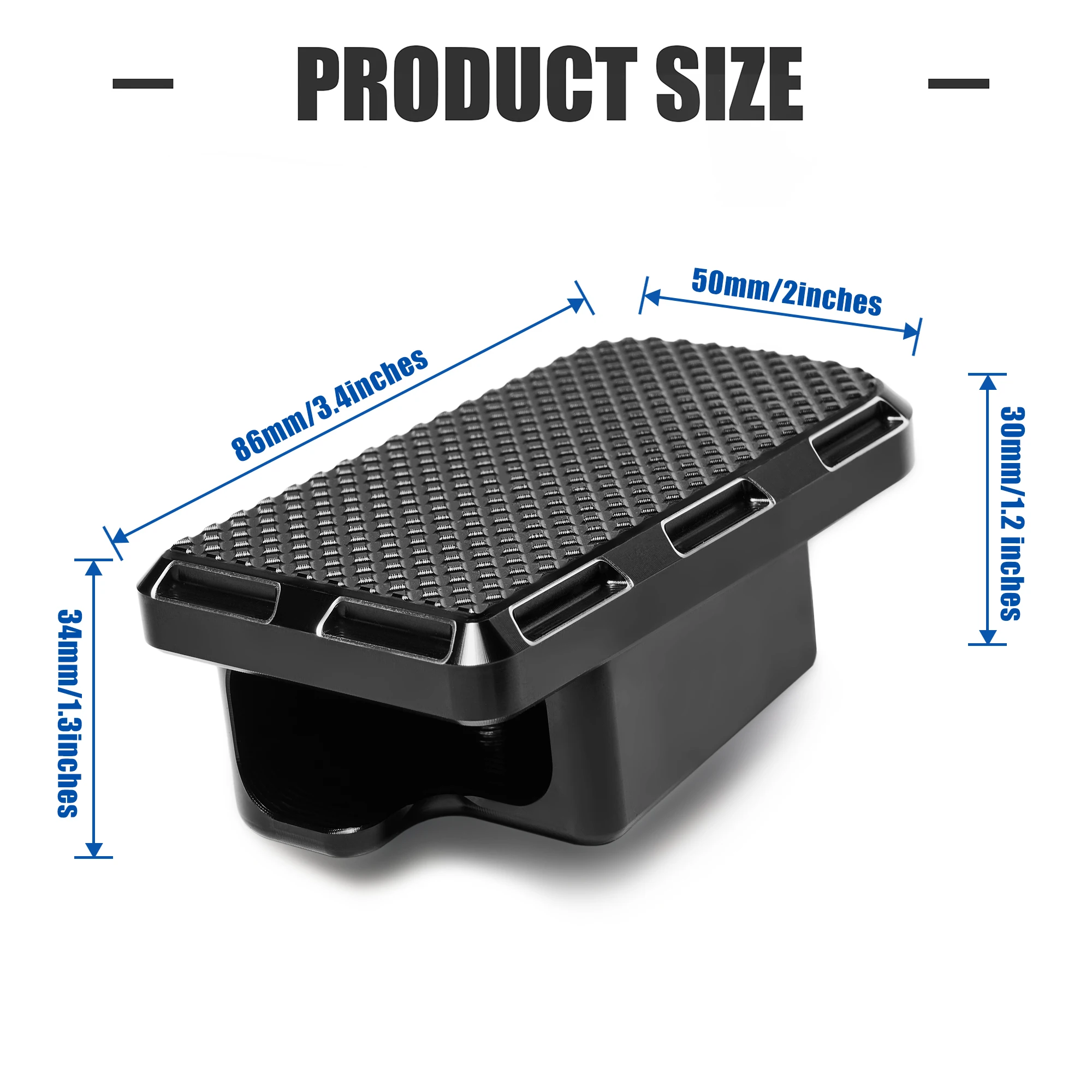 Brake Pedal Aluminum Extended Pedal Footboards Large Brake Foot Rest Fit for Can-Am Ryker 600 900 Sport Rally Edition Tricycle