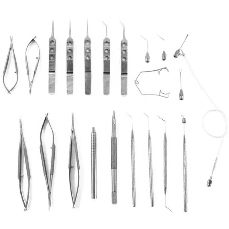 Ophthalmic Surgery Kit  Stainless steel  21 pieces Cataract  Set for eye surgery intraocular lenses Hot sales