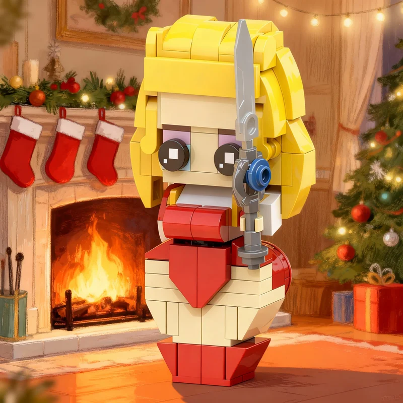 154 pièces MOC Princess Adora She Ra Masters The Brickheadz Modèle de construction Cadeaux de Noël Jouets Blocs Architecture Idée Éducation